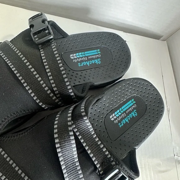 SKECHERS Outdoor Lifestyle Ladies Perfect Planning Slide Reggae Black Size 8 - Picture 3 of 7